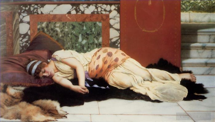 John William Godward Oil Painting - Endymion 1893