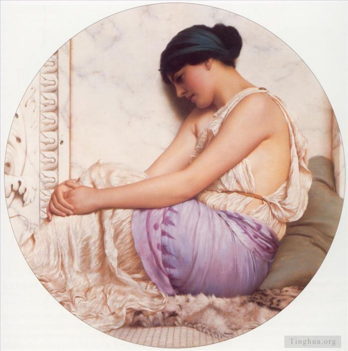 John William Godward Oil Painting - Grecian Girl 1908