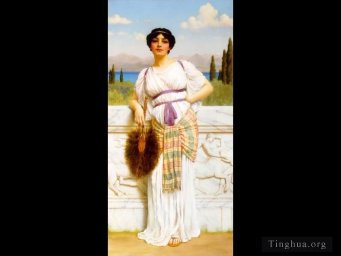 John William Godward Oil Painting - Greek Beauty 1905