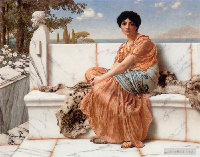 John William Godward Oil Painting - In the Days of Sappho