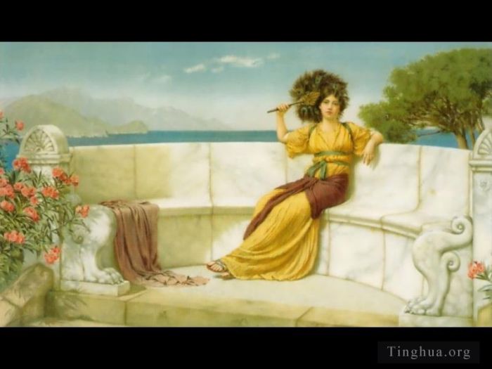 John William Godward Oil Painting - In the Prime of the Summer Time 1915