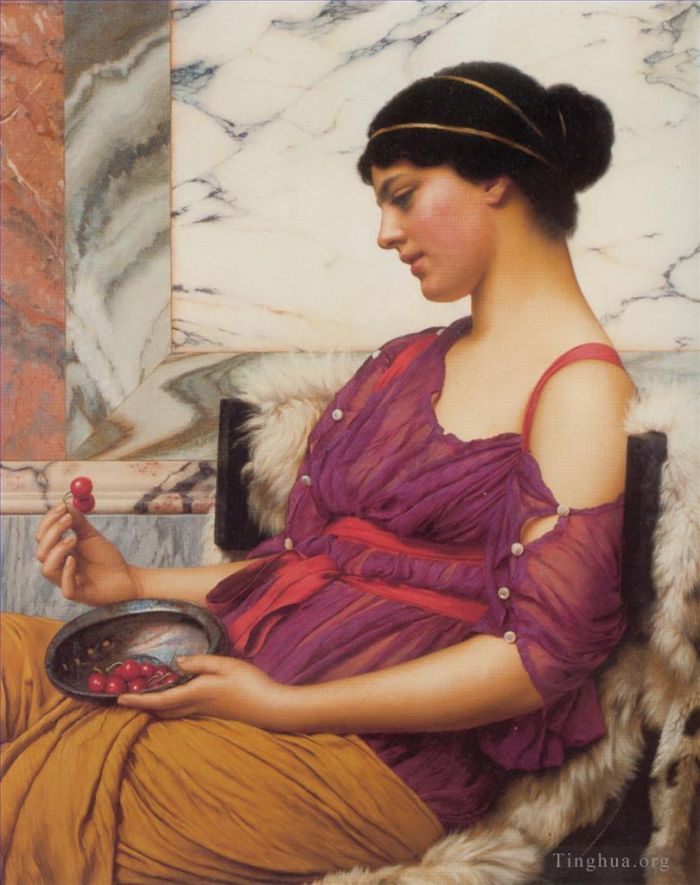 John William Godward Oil Painting - Ismenia 1908