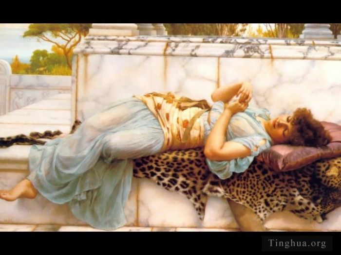 John William Godward Oil Painting - The Betrothed 1892
