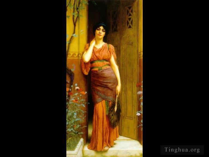 John William Godward Oil Painting - The Garden Door 1901