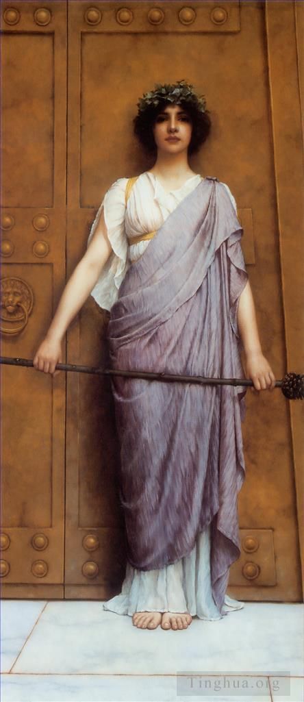 John William Godward Oil Painting - The Gate of the Temple