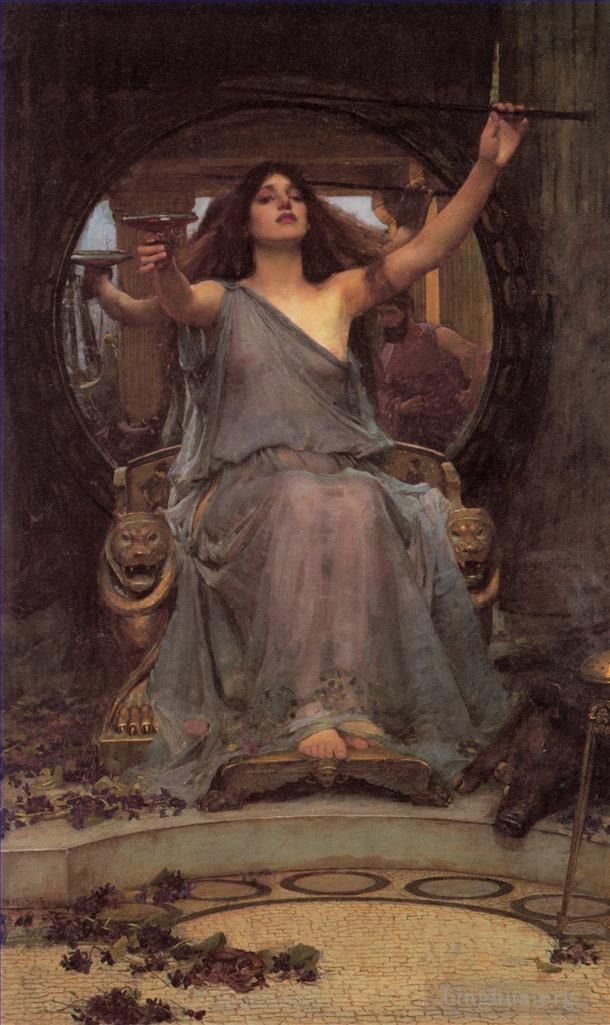 John William Waterhouse Oil Painting - Circe offering the Cup to Ulysses