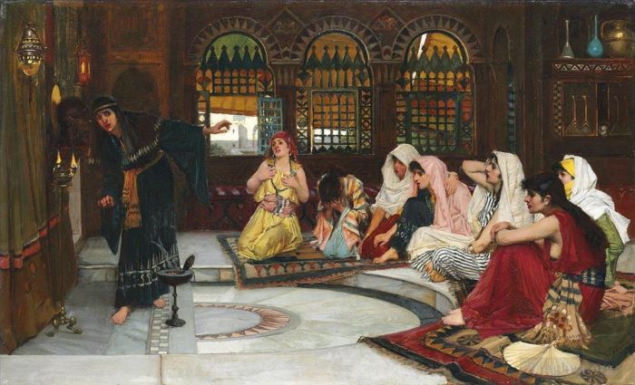 John William Waterhouse Oil Painting - Consulting the Oracle