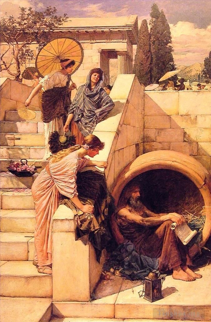 John William Waterhouse Oil Painting - Diogenes