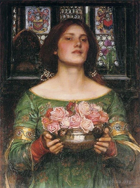 John William Waterhouse Oil Painting - Gather ye rosebuds