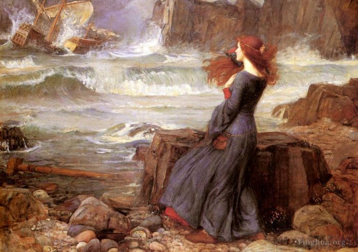 John William Waterhouse Oil Painting - Miranda The Tempest