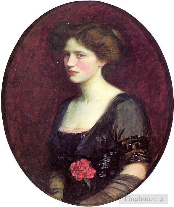 John William Waterhouse Oil Painting - Portrait of Mrs Charles Schreiber