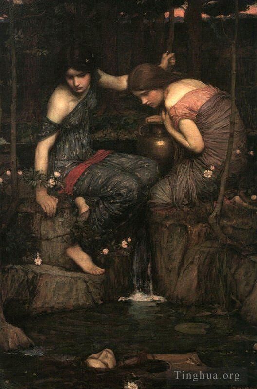 John William Waterhouse Oil Painting - Women with water jugs