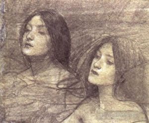 Artist John William Waterhouse's Work - Hylas and the nymphs study JW