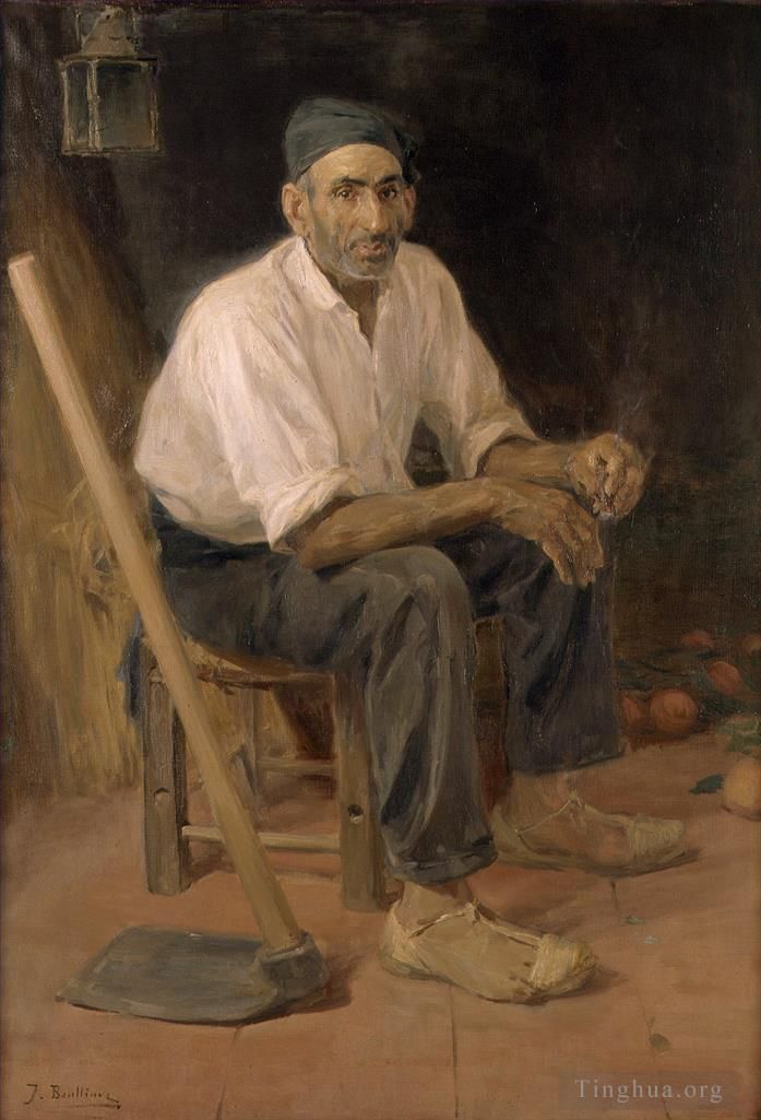 Jose Benlliure y Gil Oil Painting - El Tio Andreu de Rocafort