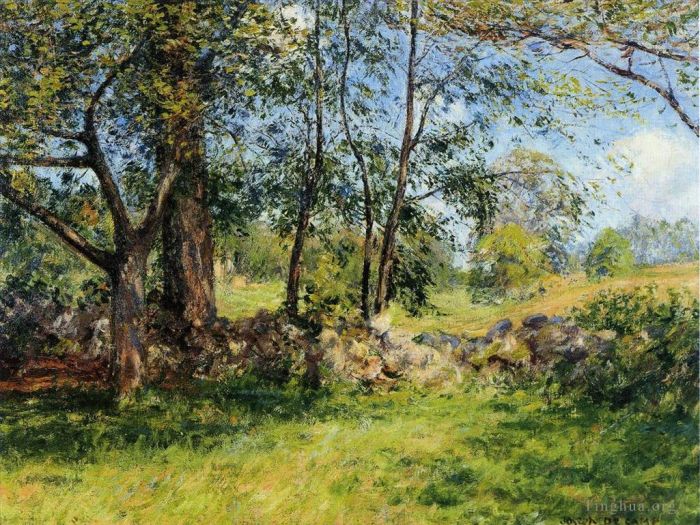 Joseph Rodefer DeCamp Oil Painting - Summer Landscape aka Summertime