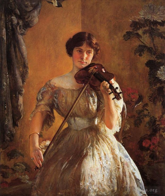 Joseph Rodefer DeCamp Oil Painting - The Kreutzer Sonata aka Violinist II
