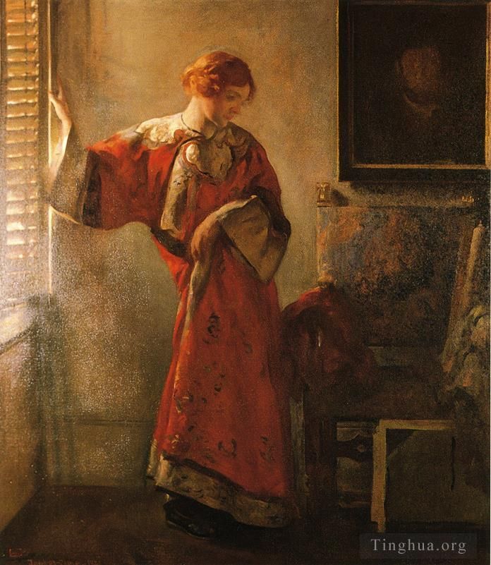 Joseph Rodefer DeCamp Oil Painting - The Window Blind