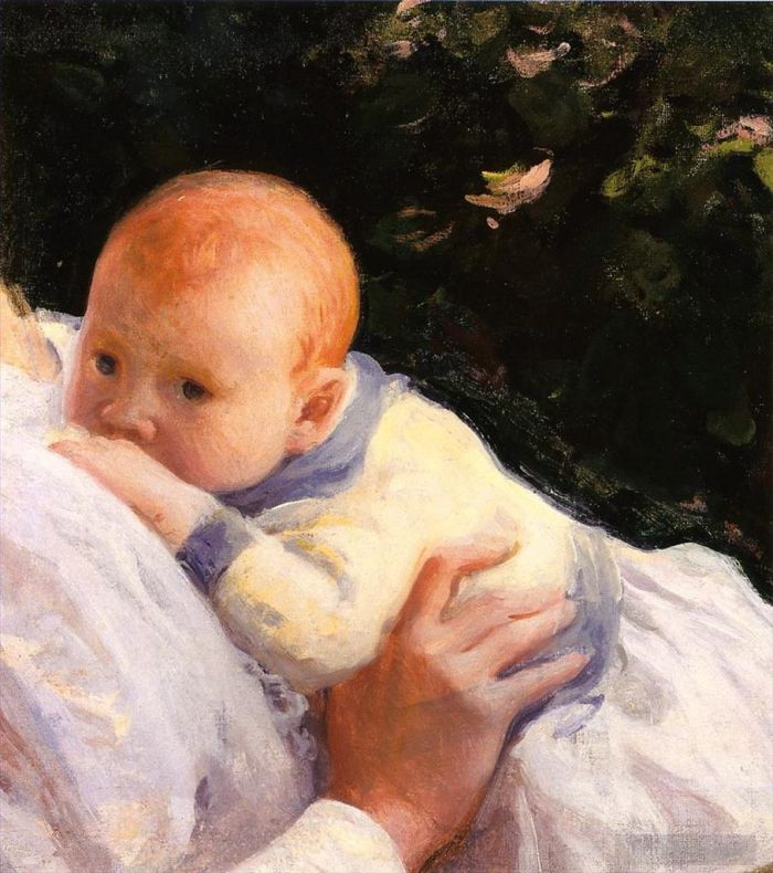 Joseph Rodefer DeCamp Oil Painting - Theodore Lambert DeCamp as an Infant