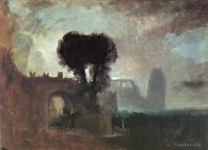 Artist Joseph Mallord William Turner's Work - Archway with Trees by the Sea