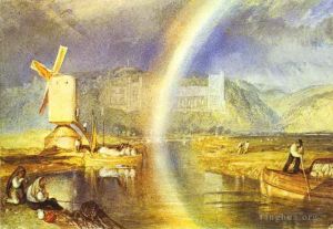 Artist Joseph Mallord William Turner's Work - Arundel Castle with Rainbow Turner