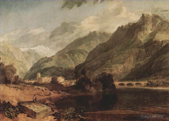 Joseph Mallord William Turner Oil Painting - Bonneville Savoy with Mont Blanc Turner