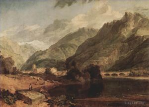 Artist Joseph Mallord William Turner's Work - Bonneville Savoy with Mont Blanc Turner