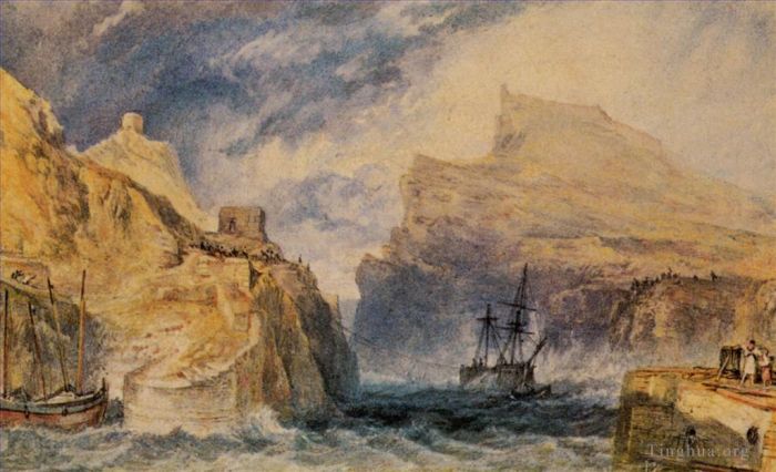 Joseph Mallord William Turner Oil Painting - Boscastle Cornwall