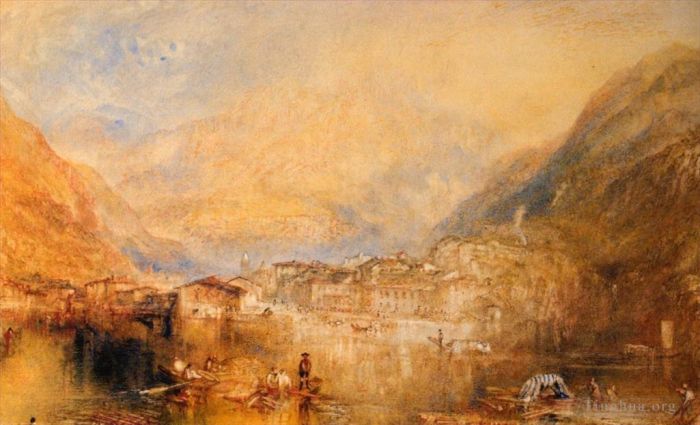 Joseph Mallord William Turner Oil Painting - Brunnen from the Lake of Lucerne