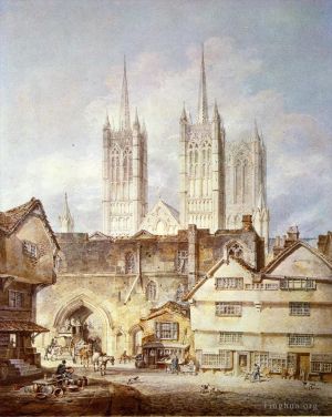Artist Joseph Mallord William Turner's Work - Cathedral Church at Lincoln