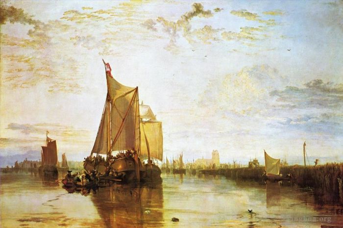 Joseph Mallord William Turner Oil Painting - Dort the Dort Packet Boat from Rotterdam Bacalmed