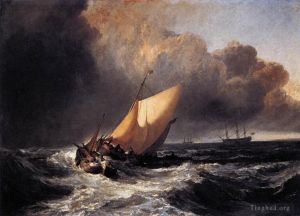 Artist Joseph Mallord William Turner's Work - Dutch Boats in a Gale Turner