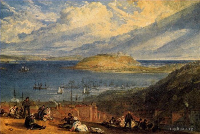 Joseph Mallord William Turner Oil Painting - Falmouth Harbour Cornwall