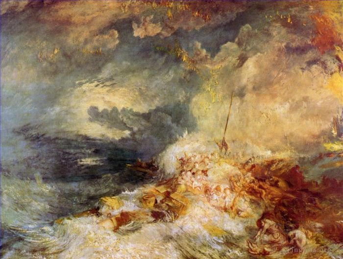 Joseph Mallord William Turner Oil Painting - Fire at Sea Turner