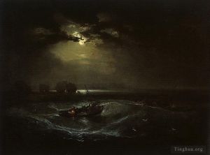 Artist Joseph Mallord William Turner's Work - Fishermen at Sea The Cholmeley Sea Piece
