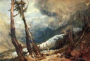 Artist Joseph Mallord William Turner's Work - Glacier and Source of the Arveron Going Up to the Mer de Glace