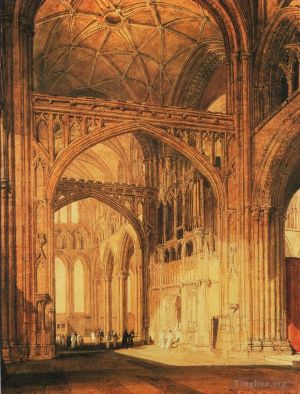 Artist Joseph Mallord William Turner's Work - Interior of Salisbury Cathedral