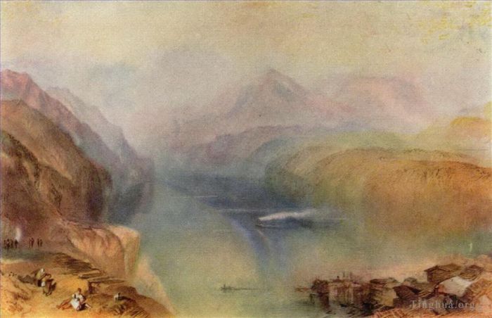 Joseph Mallord William Turner Oil Painting - Lake Lucerne Turner