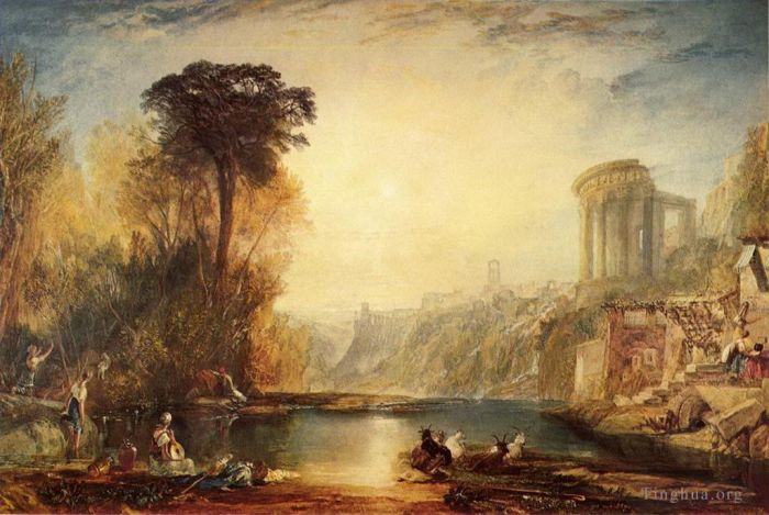Joseph Mallord William Turner Oil Painting - Landscape Composition of Tivoli Turner