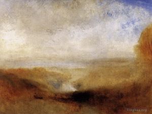 Artist Joseph Mallord William Turner's Work - Landscape with a River and a Bay in the Background Turner