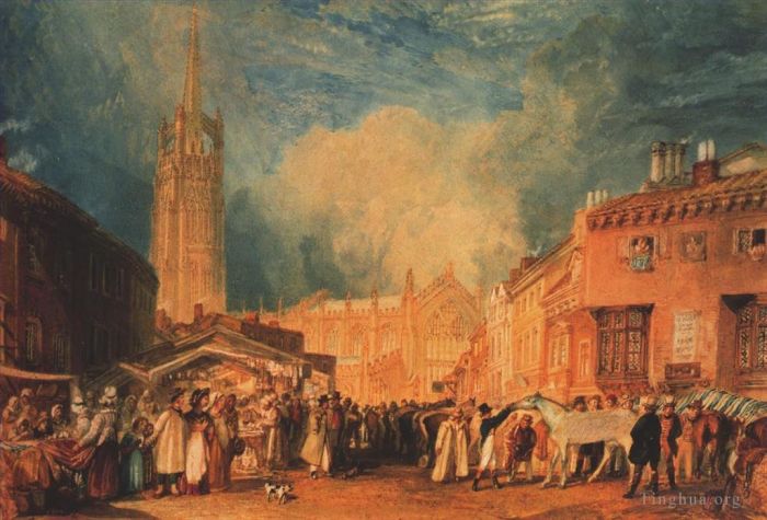 Joseph Mallord William Turner Oil Painting - Louth Lincolnshire
