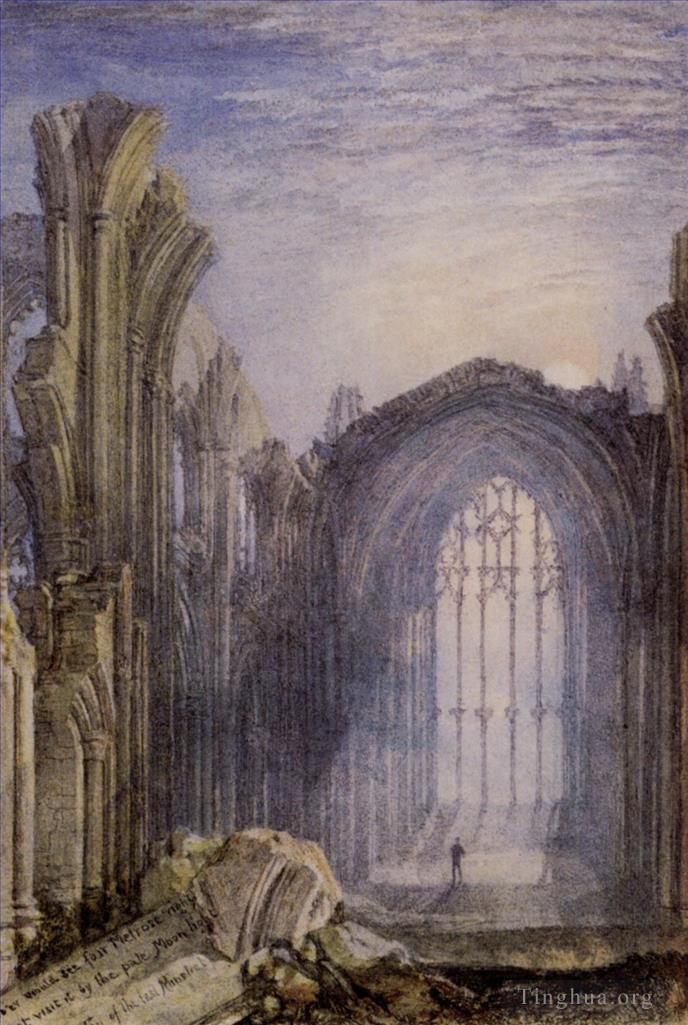 Joseph Mallord William Turner Oil Painting - Melrose Abbey