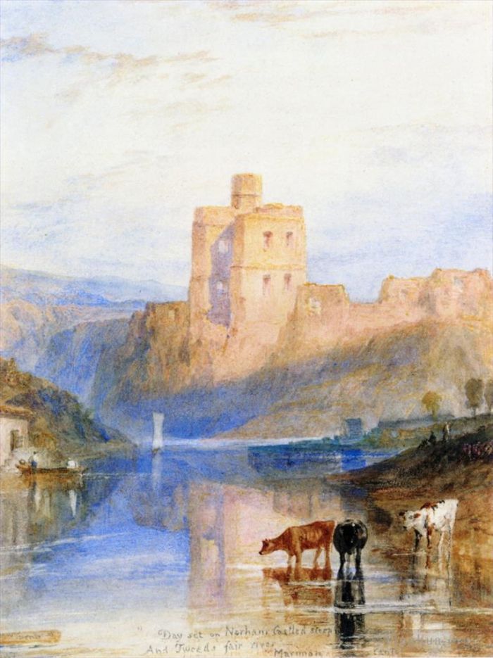 Joseph Mallord William Turner Oil Painting - Norham Castle on the Tweed Turner