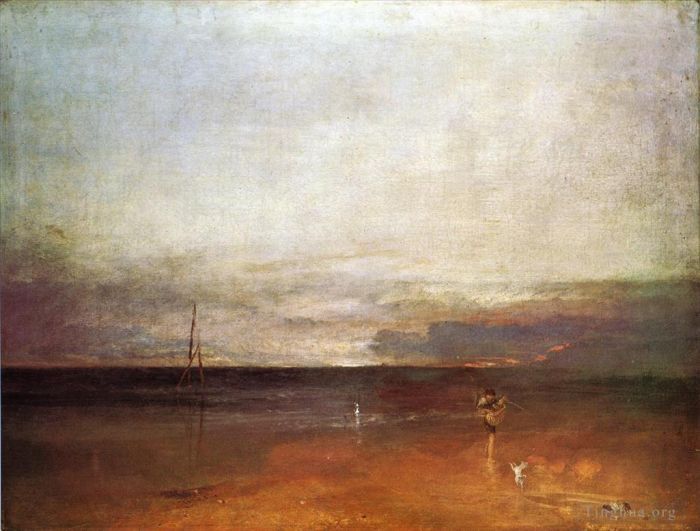 Joseph Mallord William Turner Oil Painting - Rocky Bay with Figures2