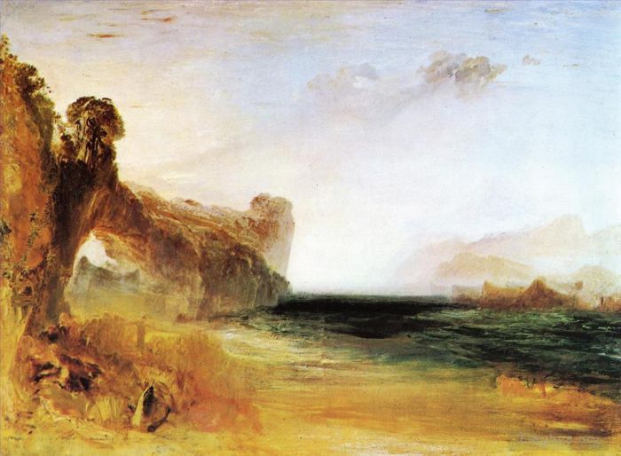 Joseph Mallord William Turner Oil Painting - Rocky Bay with Figures