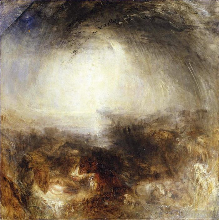 Joseph Mallord William Turner Oil Painting - Shade and Darkness The Evening of The Deluge Turner