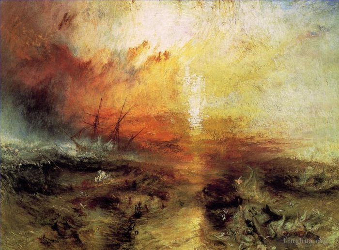 Joseph Mallord William Turner Oil Painting - Slavers throwing overboard the death and dying
