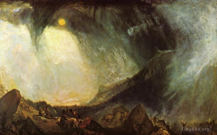 Joseph Mallord William Turner Oil Painting - Snow Storm Hannibal and His Army Crossing the Alps