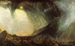 Artist Joseph Mallord William Turner's Work - Snow Storm Hannibal and His Army Crossing the Alps