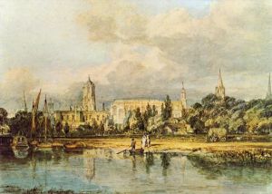 Artist Joseph Mallord William Turner's Work - South View of Christ Church etc from the Meadows