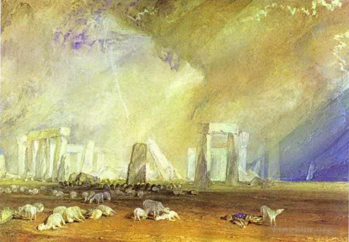 Joseph Mallord William Turner Oil Painting - Stonehenge Turner